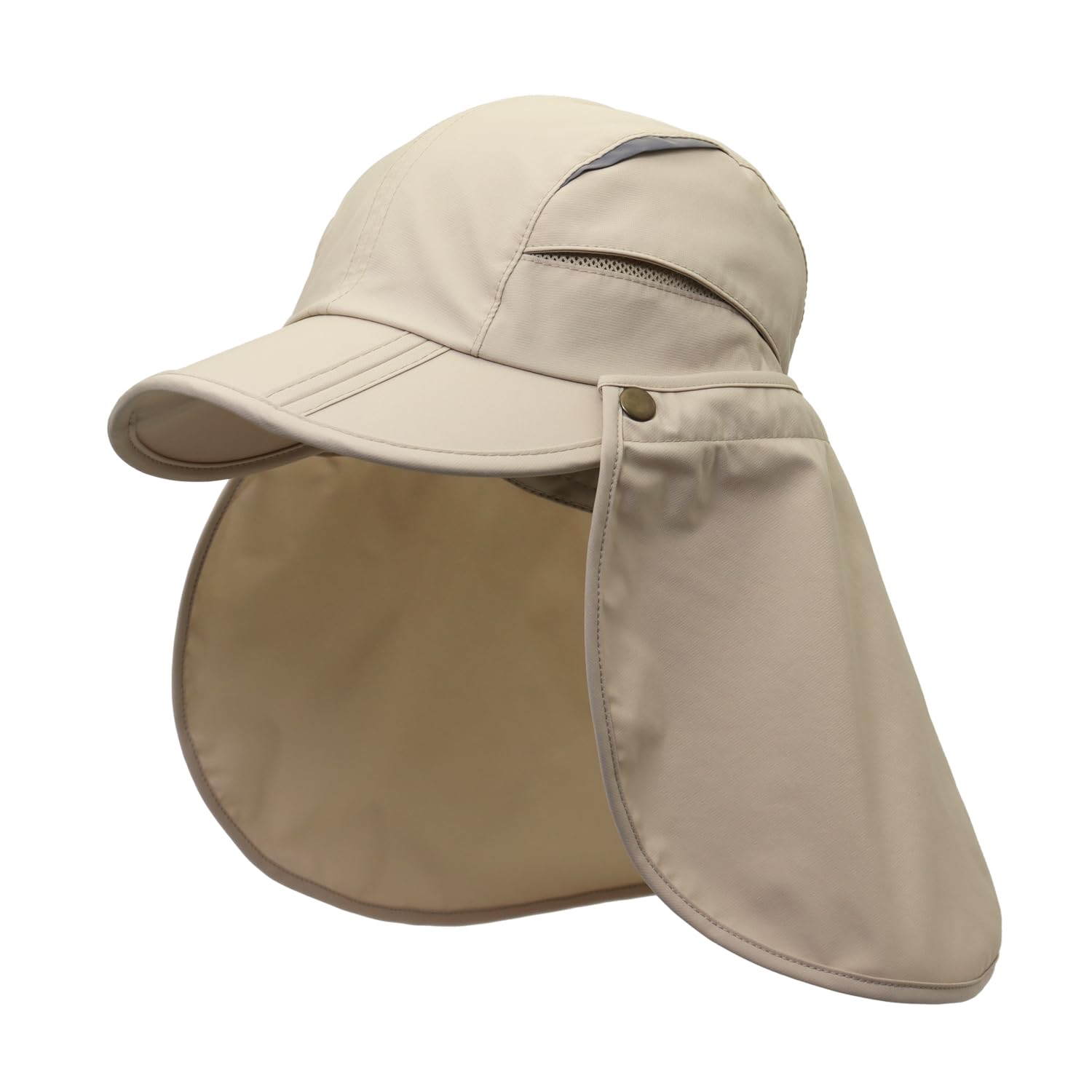 Men Women Safari Fishing Sun Cap with Removable Neck Flap UPF 50+ UV Protection Quick Dry Breathable Hats