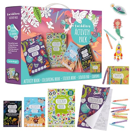 Pack d'activités pour enfants avec livres de coloriage et crayons de couleur THE TWIDDLERS