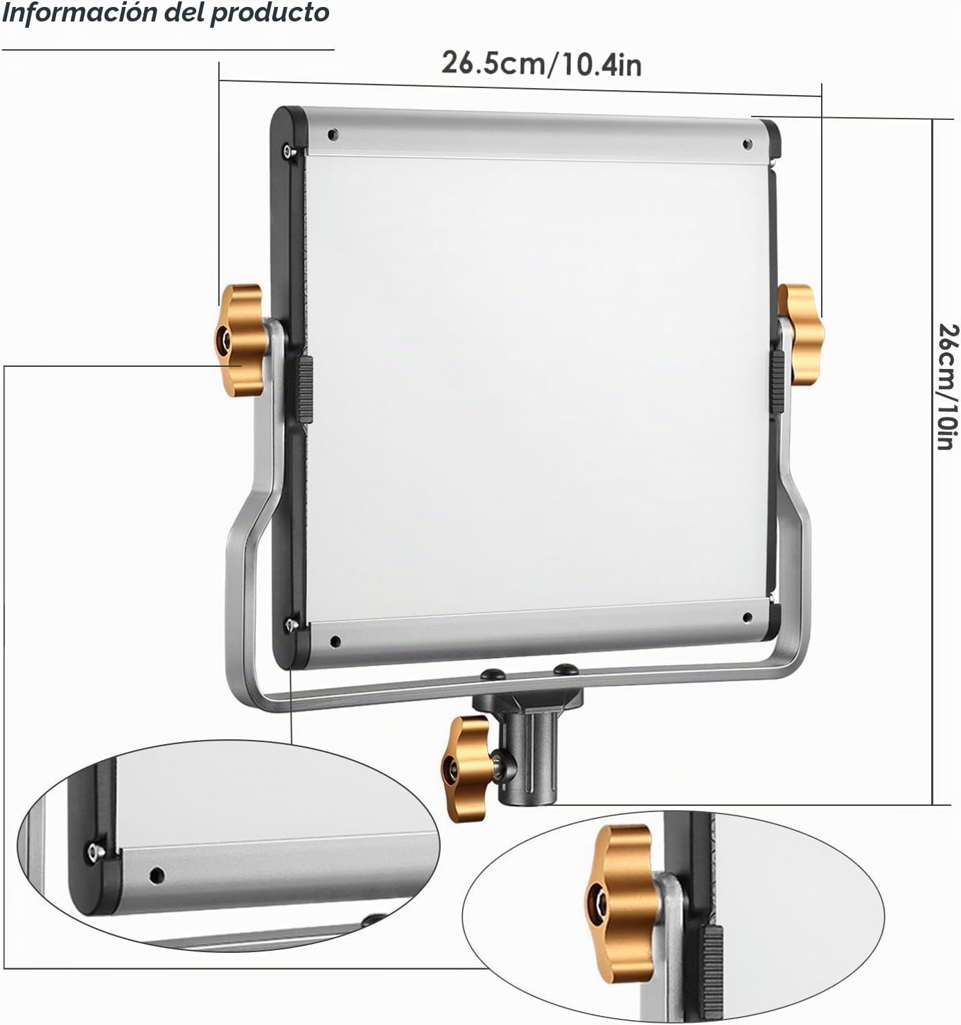 NEEWER Lámpara LED para vídeo, de Dos Colores, Regulable, con Soporte en U para Estudio, Youtube, vídeo, Juego de iluminación con Marco de Metal Duradero, 480 ledes, 3200-5600 K, CRI 96+