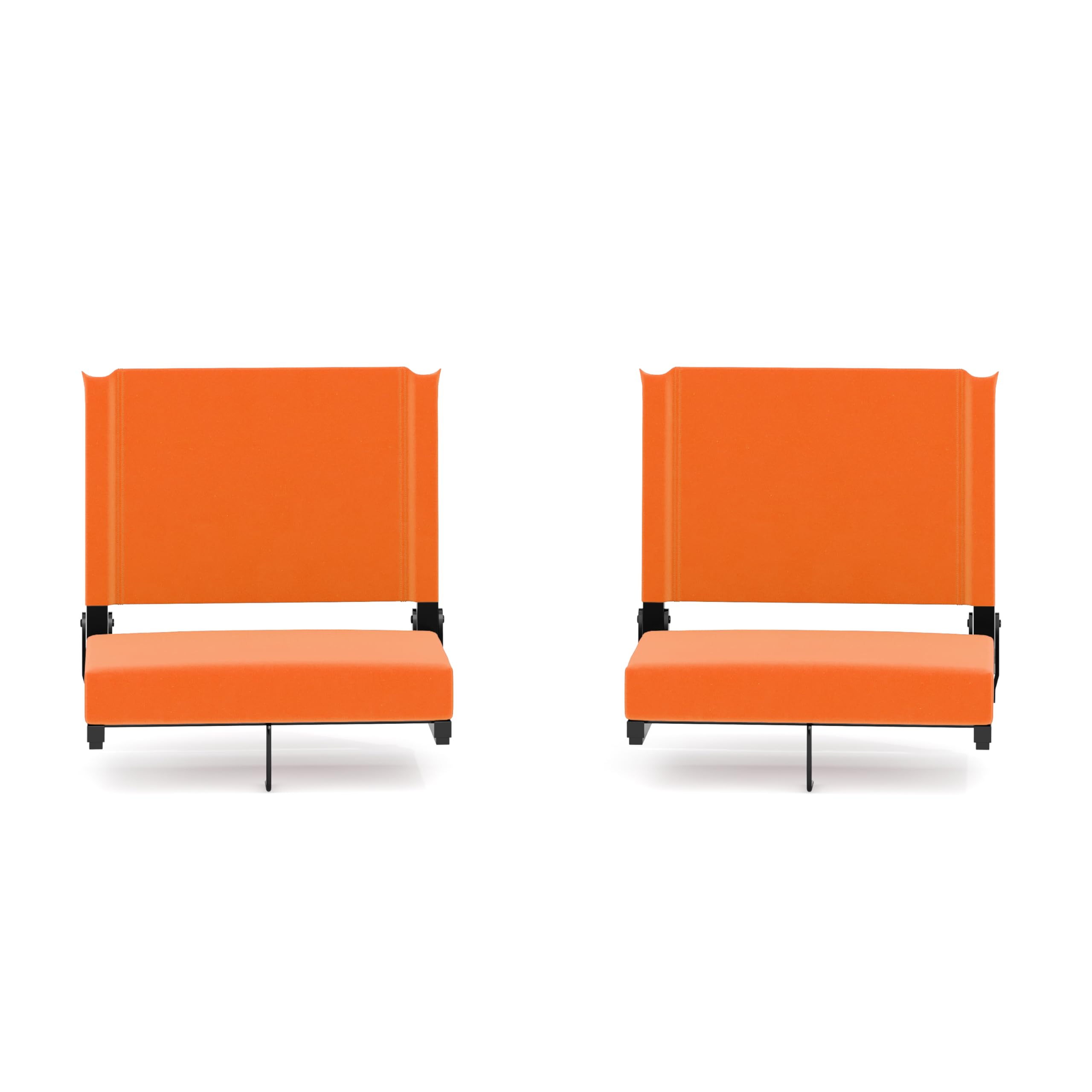Flash Furniture Orange / Set of 2 / Ultra-Padded Stadium Seats & Cushions