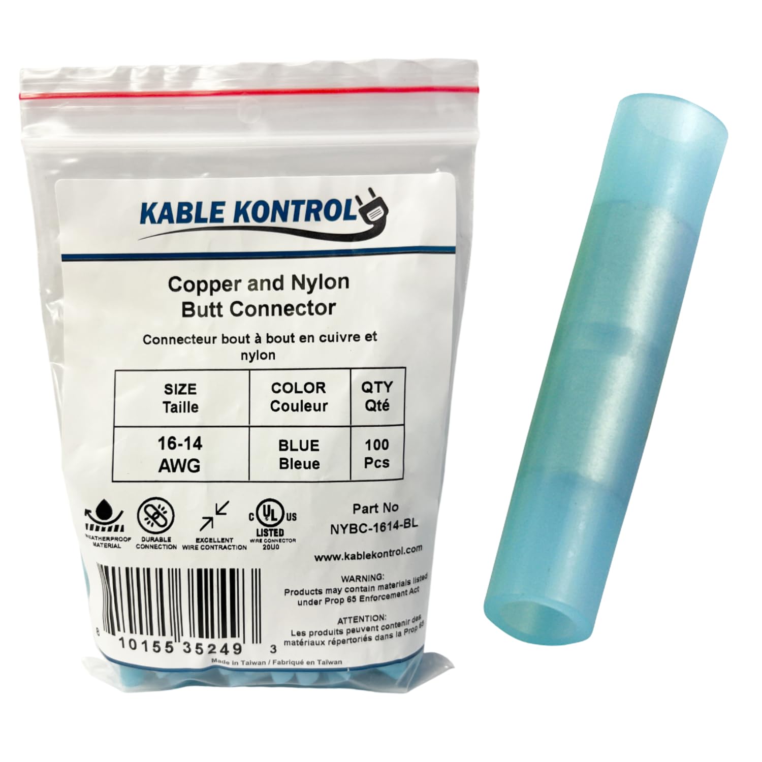 Conectores aislados de nailon Kable Kontrol para cableado seguro de barcos y coches 8