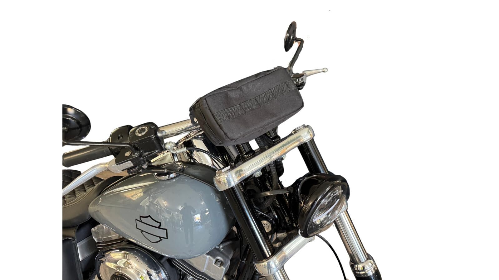 Tool Protect Werkzeugrolle kompatibel mit Harley Davidson universell Bobber Cordura Werkzeugrolle Lenkertasche Gepäckrolle Motorrad Quad Trike ATV Indian Lenker Roller