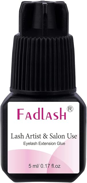 FADLASH Eyelash Extension Glue Sensitive Eyes 5ml Professional Lash Extension Glue 3-4 Sec Drying Time| 5 Weeks Retention Permanent Eyelash Glue