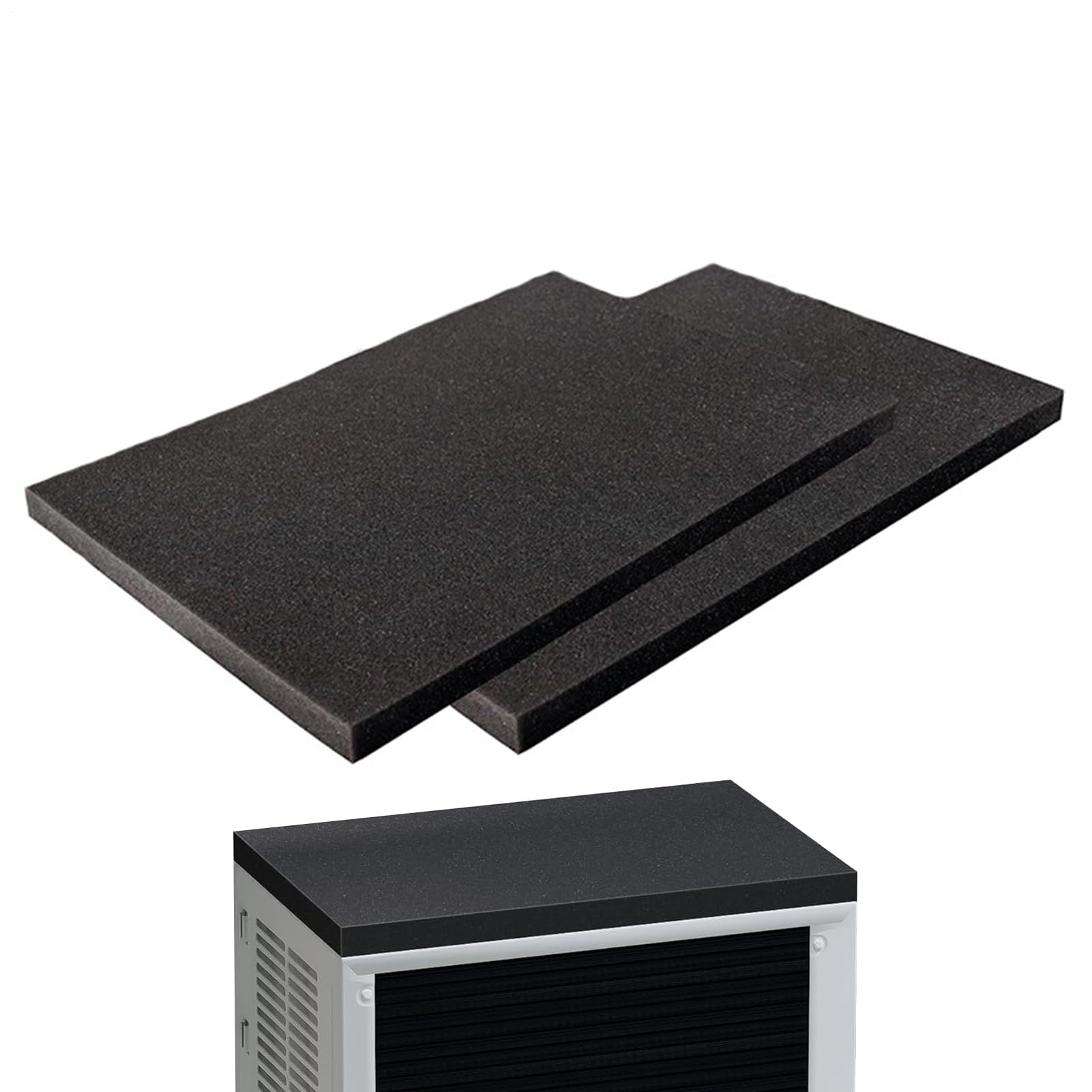 Tapete de aire acondicionado para exteriores, barrera de ruido de espuma magnética de 24 x 17 x 0.75 pulgadas, absorbente de vibraciones, almohadilla de refrigeración silenciosa para instalaciones