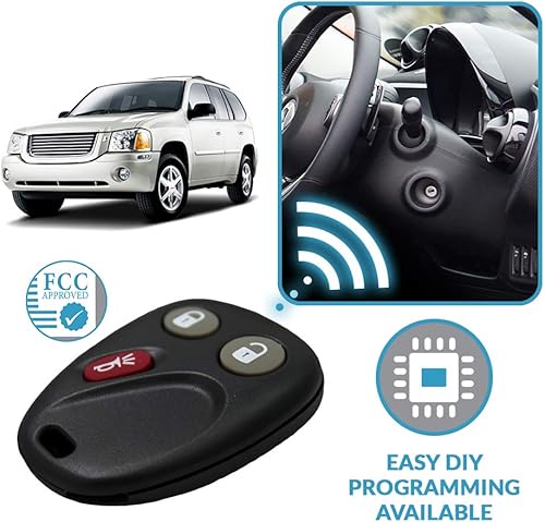 Miniatura 5 de Keyless2Go repuesto de llave para autos que utilizan llave de 3 botones MYT3X6898B paquete de 2 unidades