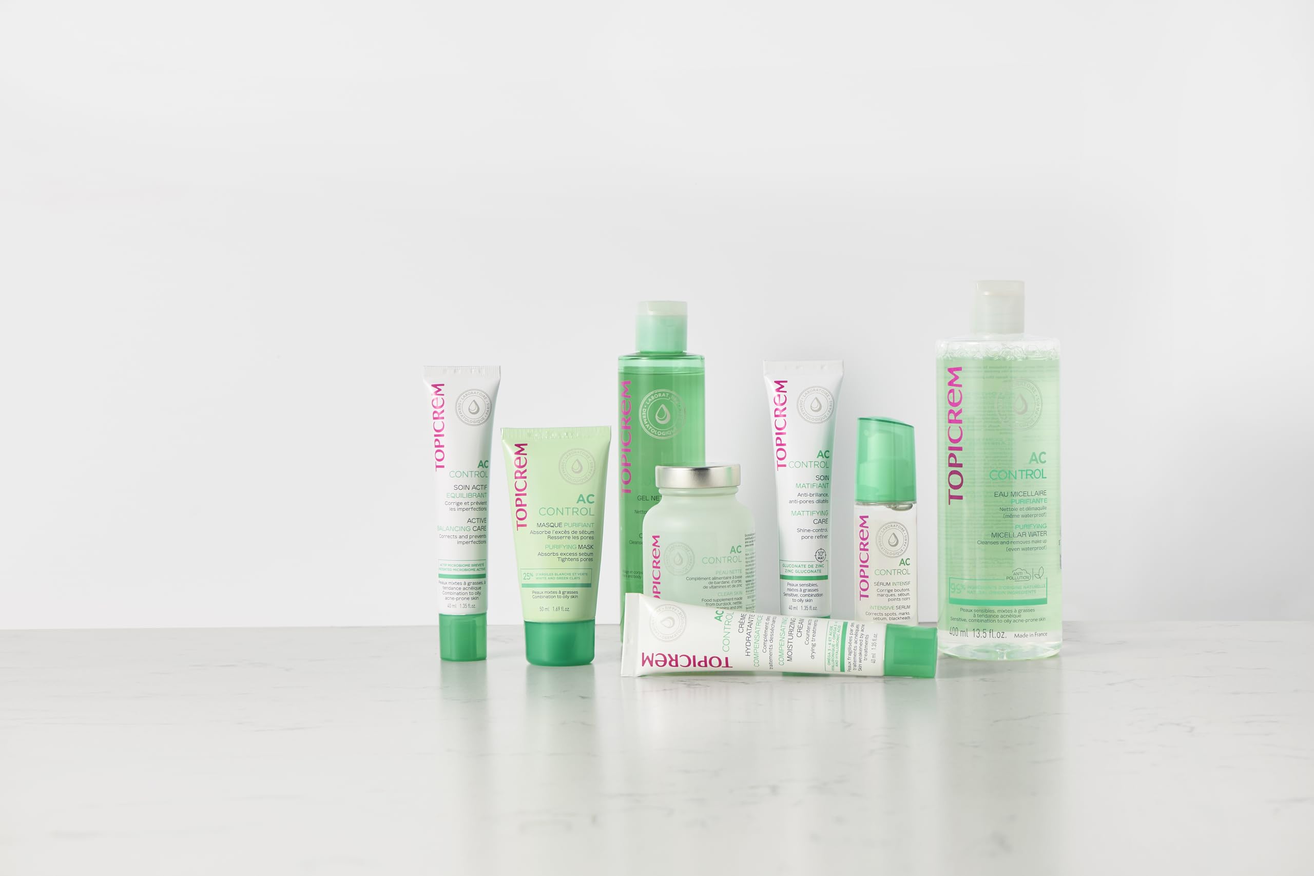 Topicrem - Cura equilibrante AC Control - Cura anti imperfezioni e regolatore di sebo - Pelle sensibile mista a grassa, tendenza acneica - adolescenti e adulti - 40 ml (Confezione da 2)