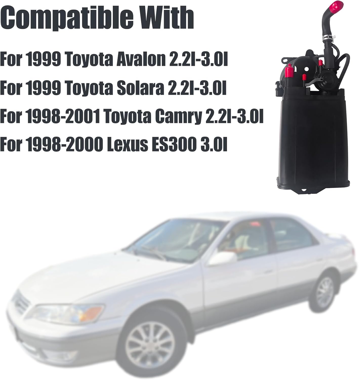 The steam canister is compatible with Toyota Lexus 99, 77740-06093 fuel vapor storage carbon canister/fuel vapor storage carbon canister