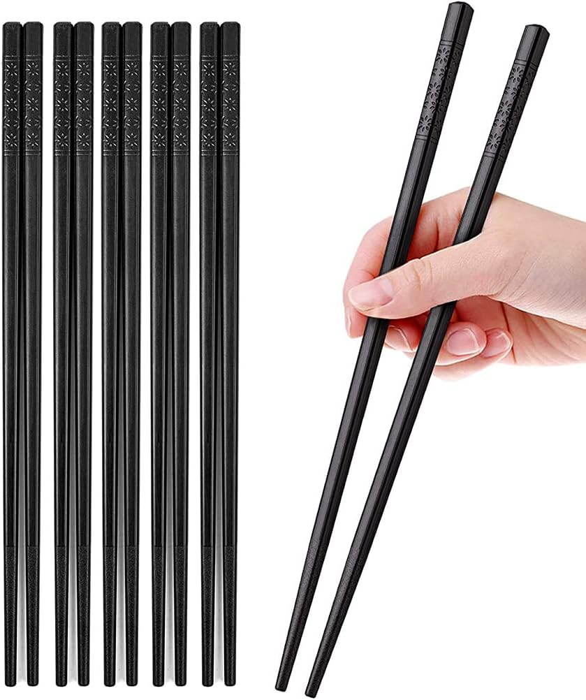 10 Pairs Fiberglass Chopsticks Reusable Chopsticks Dishwasher Safe