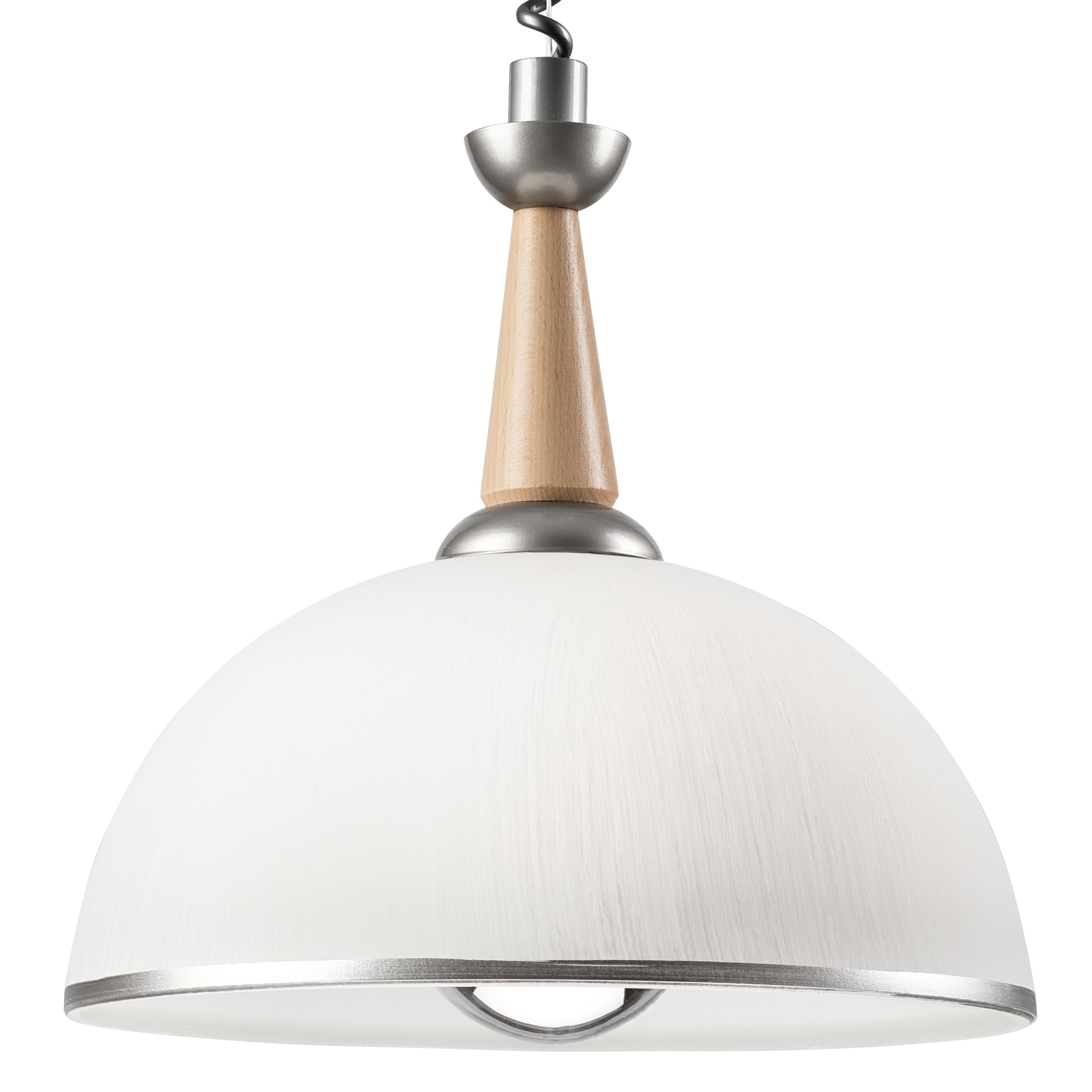 Lampa wisząca z regulacją wysokości CHIARA 1xE27/60W/230V srebrna buk