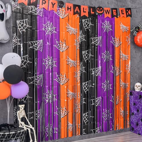 Mega-L Halloween Party Decorations, 2 Pack Orange Purple Black Sp...