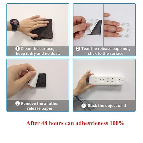 Miniatura 5 de MiDube - 60 cintas de espuma de doble cara negra, almohadilla fuerte de 1.58 pulgadas de diámetro, montaje autoadhesivo adecuado para superficie,