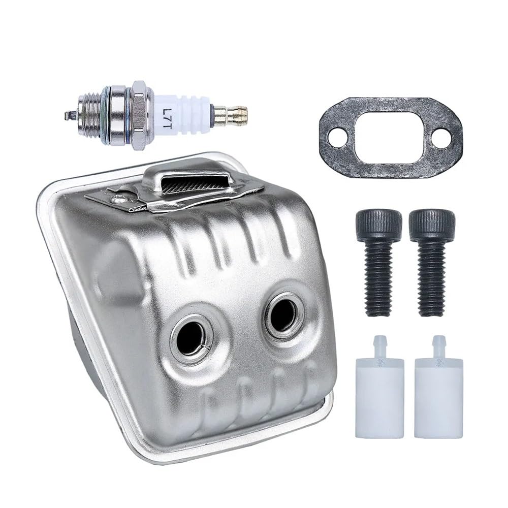 Kit de Filtro de Combustible con Tornillo silenciador Compatible con 450 445 445e w bujía repuestos de Motosierra de Gasolina OEM 544147702