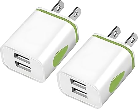 2 Pcs Usa Usb Charger Plug Adapter, Uk to Usa Plug Adapter with Usb