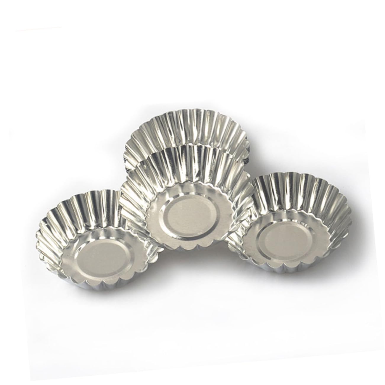 100piezas Molde Para Tarta De Huevo Antiadherente De Metal Para Hornear Magdalenas Pasteles y Galletas