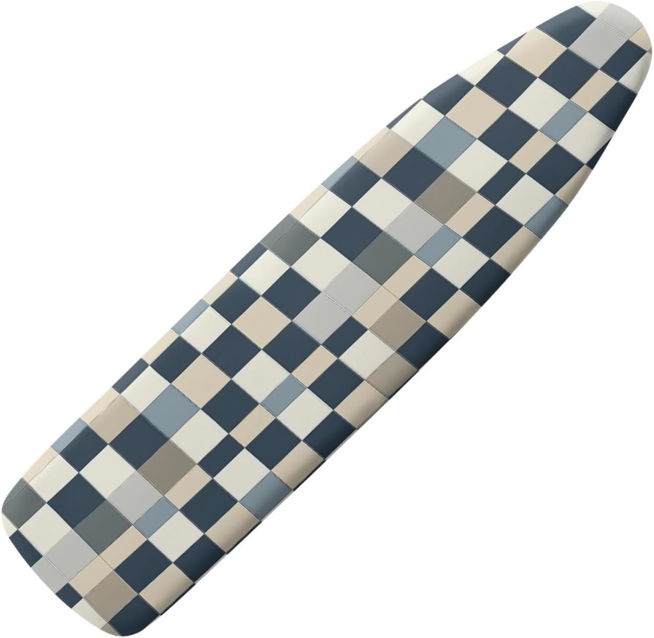 Padded Ironing Board Covers 18 X 49 Blue Beige Ironing Board Pad and Cover Thick Replacement Drawstring Tightening & Lock, Easy Fit, Scorch & Stain Resistant, Non Slip