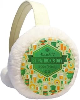 Clover Beer Rainbow Irlanda Dia de São Patrício Aquecedor de orelhas de lã para uso ao ar livre