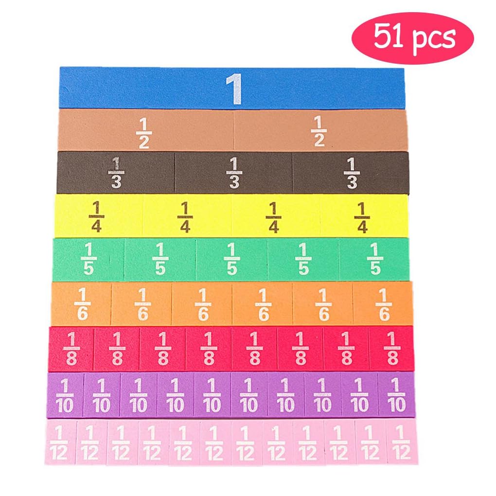 5 set 102 pezzi bambini EVA Frazione piastrelle matematica imparare aiuto didattico calcolo fornitura scuola elementare scuola primaria prescolare