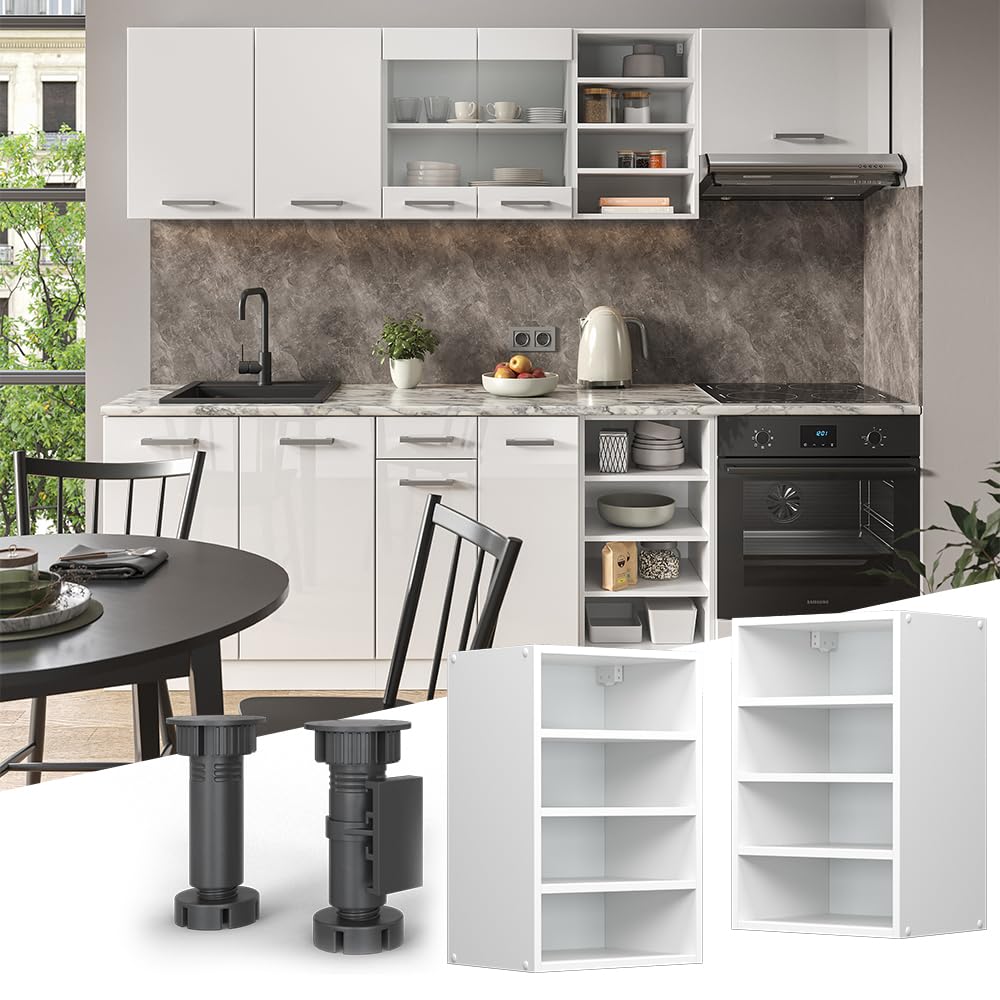 Vicco Pensile R-Line, Bianco, 40 cm, per la libera combinazione all'interno di sistemi cucina modulari