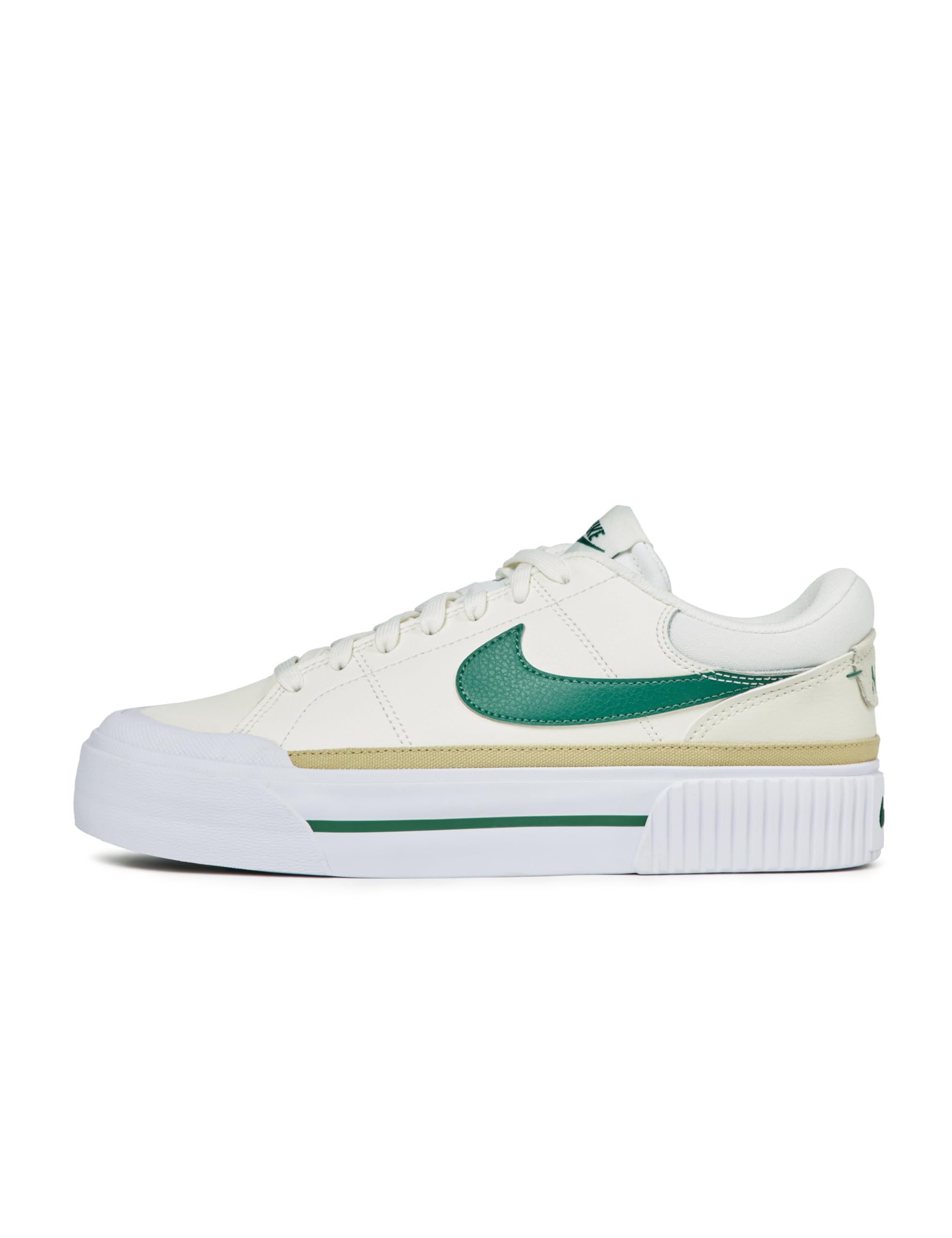 Nike Women's Court Legacy Lift Shoes: 8 Sail/Evergreen Aura/White/Team Gold