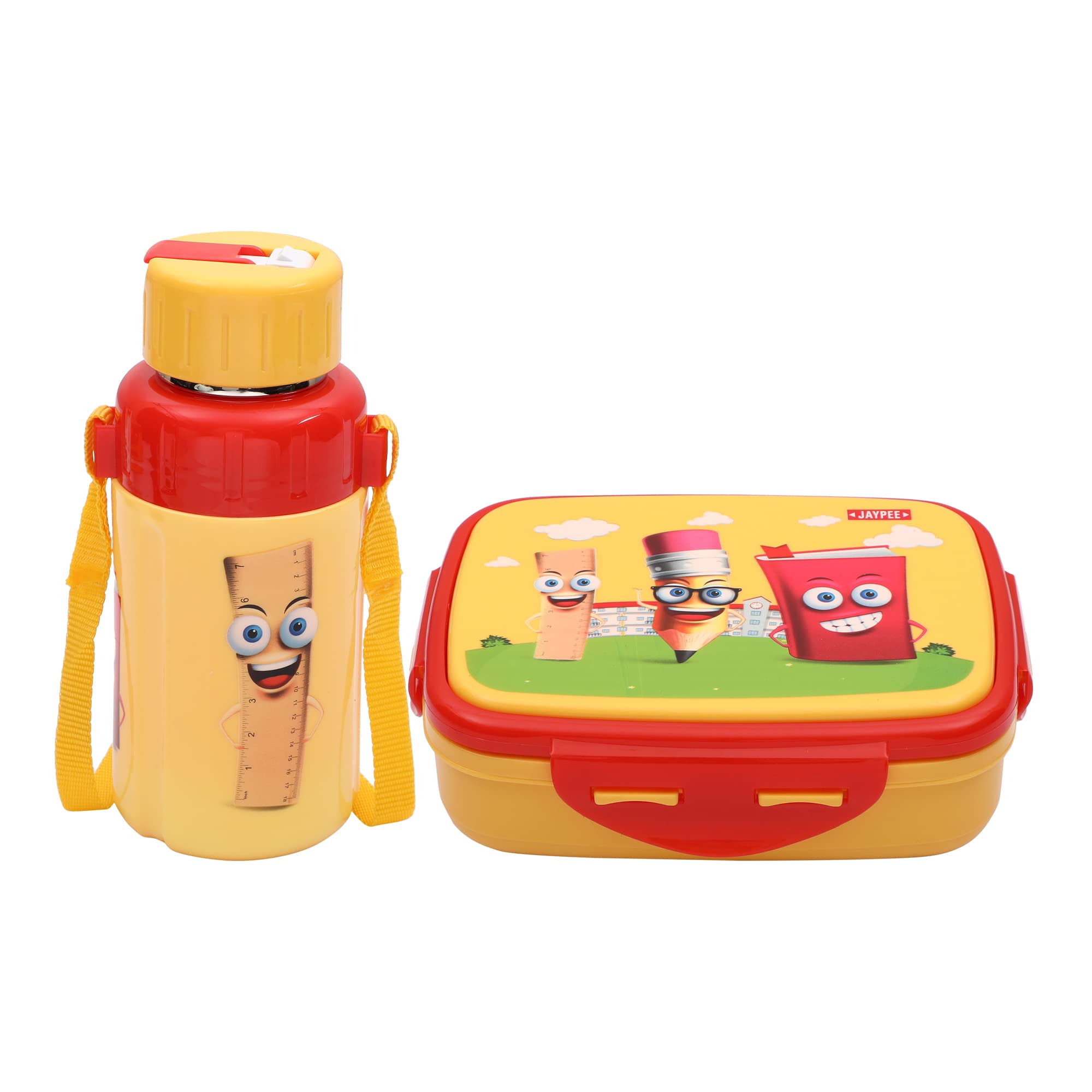 JAYPEE SteelOn Insulated Combo of Lunch Box & 500 ml Water Bottle with 1 Spoon, Yellow, Suitable for School Kids & Gifting Purposes (B0C2823PYY) Amazon Price History, Amazon Price Tracker