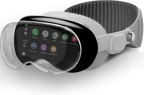 CHATSZ Funda para Vision Pro, funda transparente VR transparente, a prueba de golpes, carcasa protectora de TPU para viajes, accesorio protector de