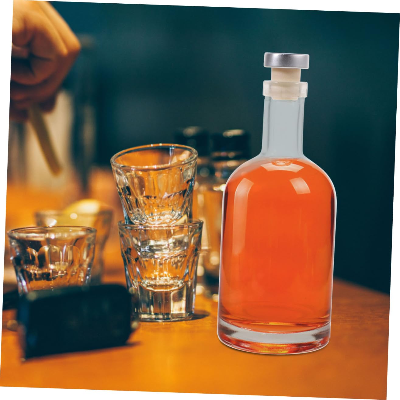 2 Stück-pack Dickwandige Glasflasche 375ml, Transparent | Breite Öffnung, Anti Rutsch Boden, Fein Abgedichtet, Leicht zu Reinigen, 375ml Fassungsvermögen Zufällige Farbe