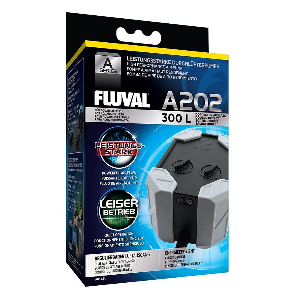 Fluval Air 202 - Bomba de Aire para acuarios de hasta 300 l