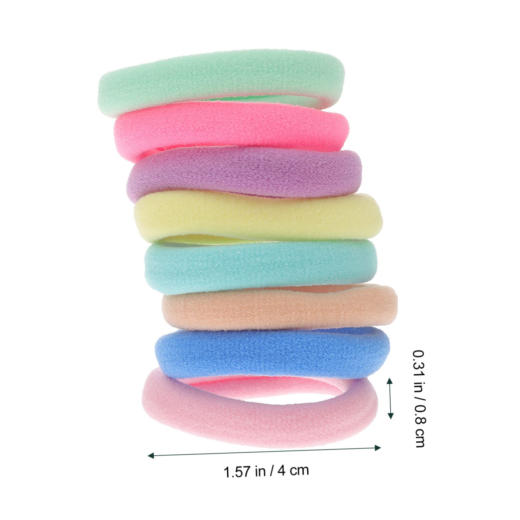 Beavorty 3 Set Di Fasce Elastiche Per Per Ragazze Spesse Elastiche Senza Cuciture Per Per Donne Sfuse Cravatte Per Coda Di Cavallo Scrunchies A Spirale 100 Pezzi * 3
