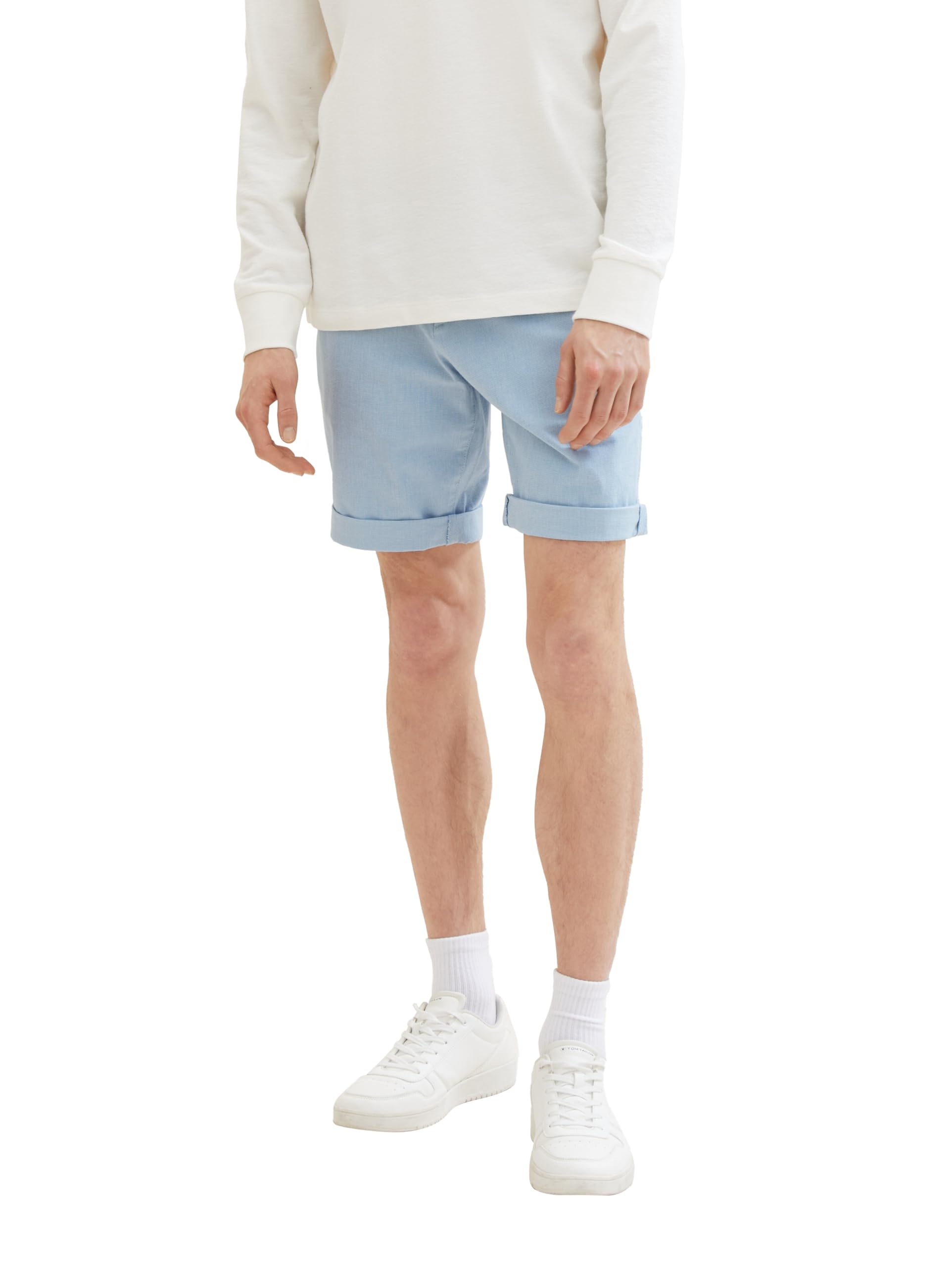 TOM TAILOR Denim Men's Regular Fit Washed Chino Trousers