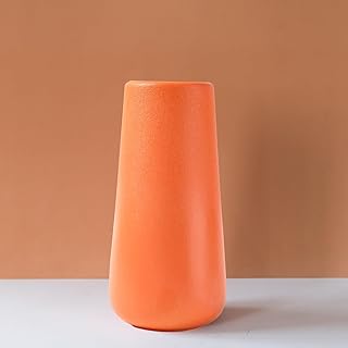 Orange Ceramic Vase, 7.7