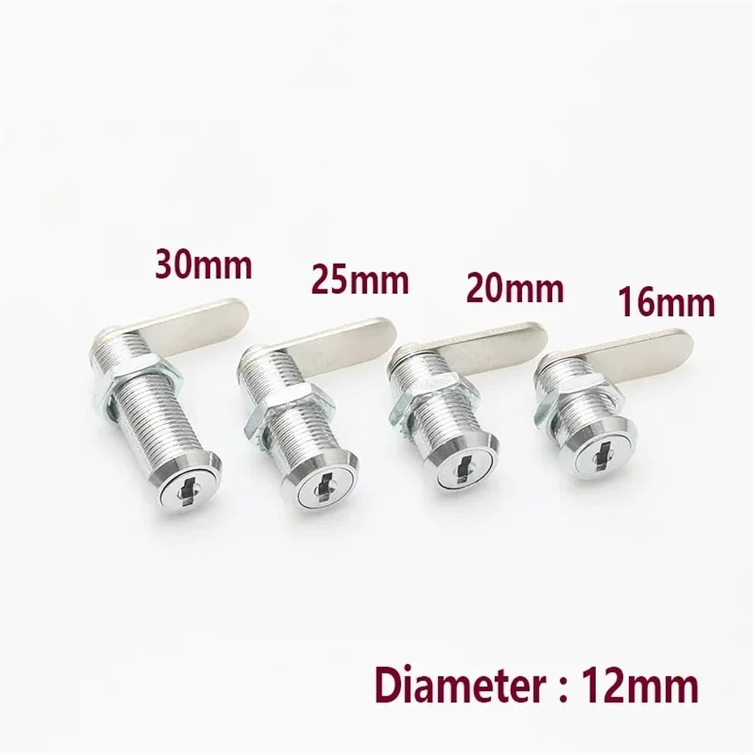 Mini Cam Lock with 2 Keys Diameter 12mm Zinc Alloy Easy Installed for Cabinet Drawer Furniture Hardware G1 1Pcs(Length 20mm)
