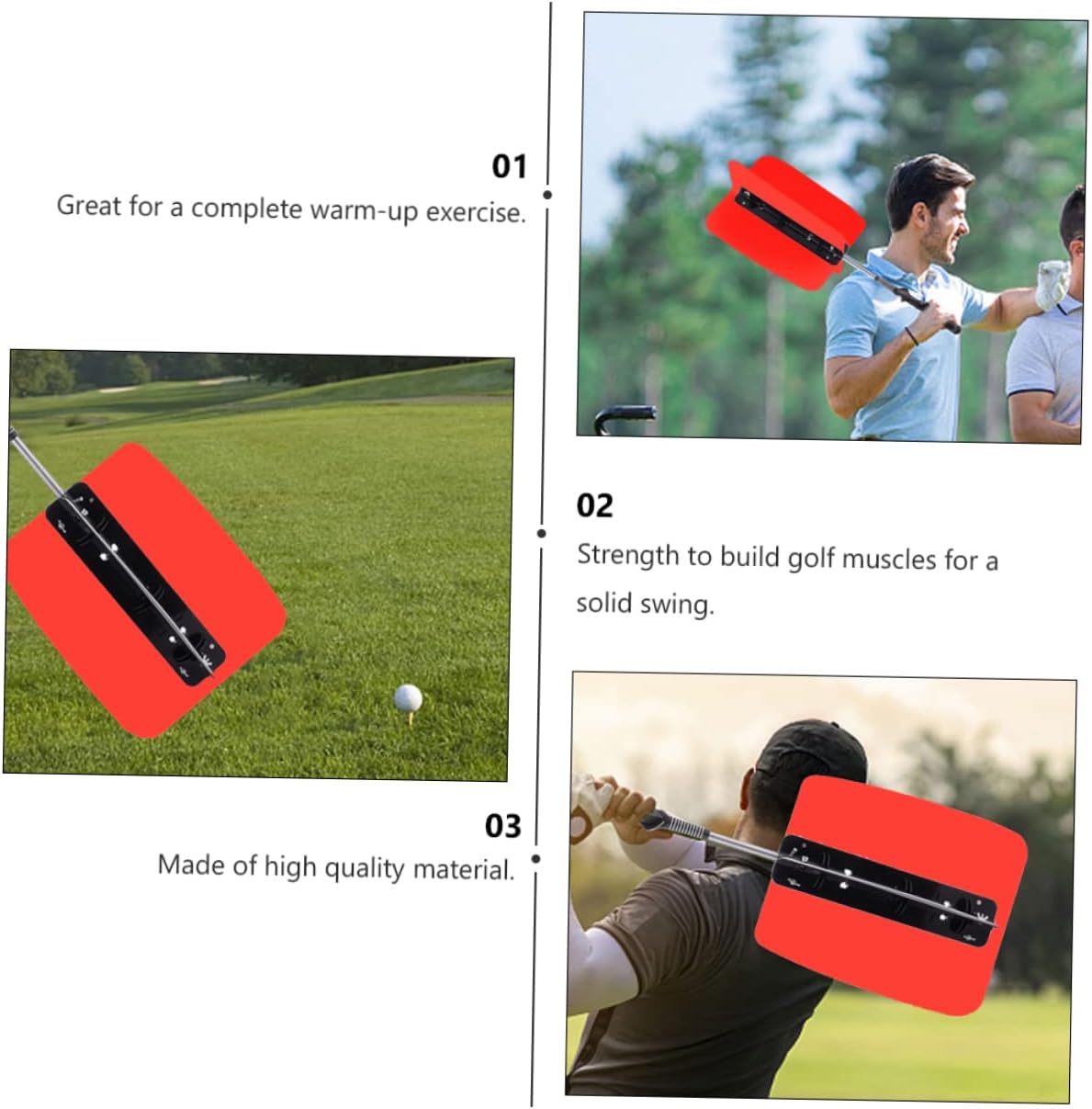 1pc Golf Swing Aid High- Trainer for Warm-up Exercises and Muscle Conditioning Material Selection