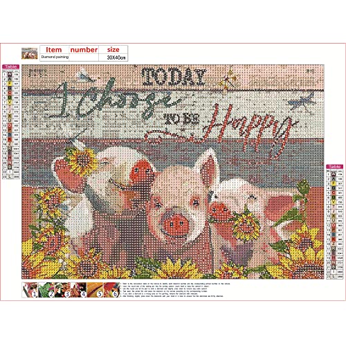 Lixx Pig Diamond Painting Kits Sunflowers Animal Diy 5D Diamond Art Painting Inspirational Full Drill Round Diamonds Dots Rhinestone Adults Kids Gifts Wall Office Home Decor #TOP3