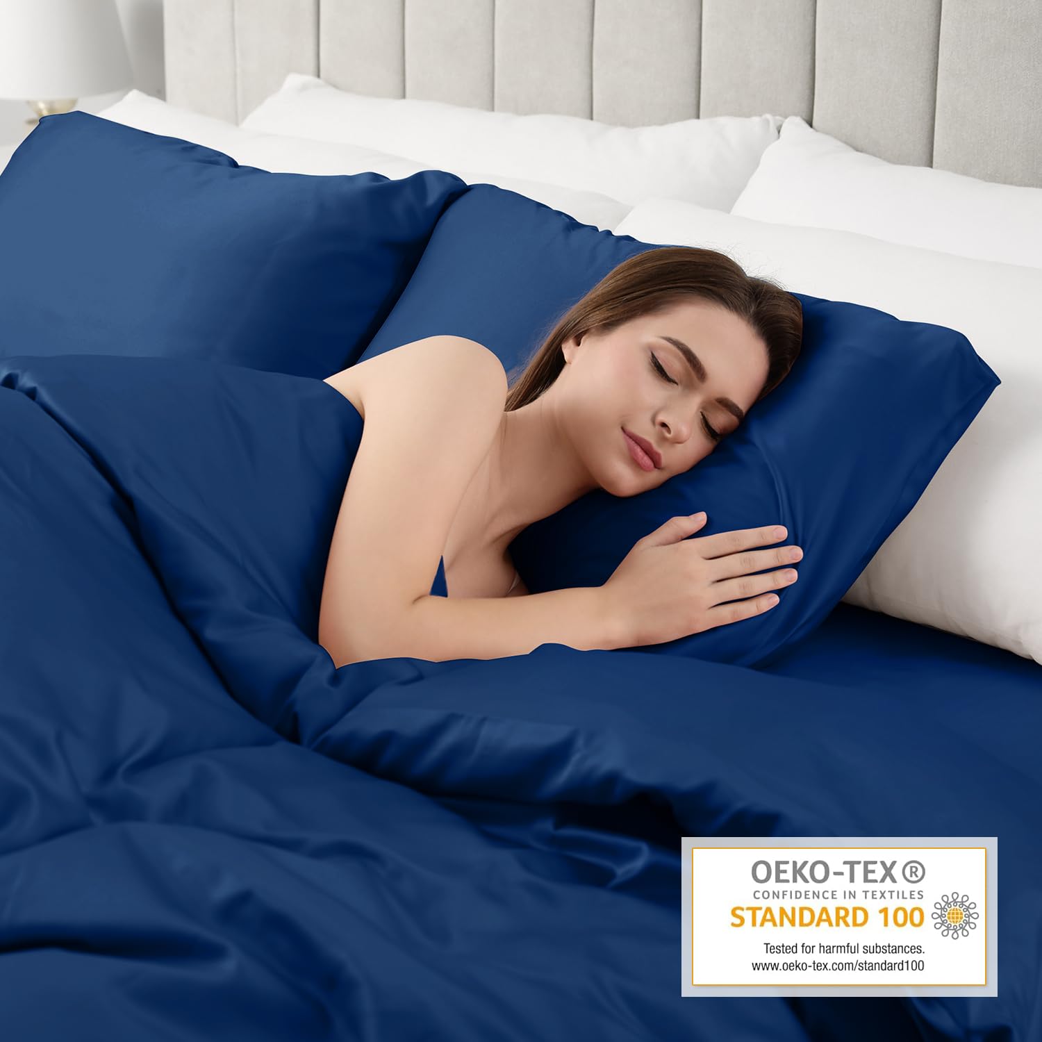 Federe Cuscino Microfibra Spazzolata - Set Da 2, 50x101 Cm | Morbide E Senza Stiro | Grigio - Foto 5