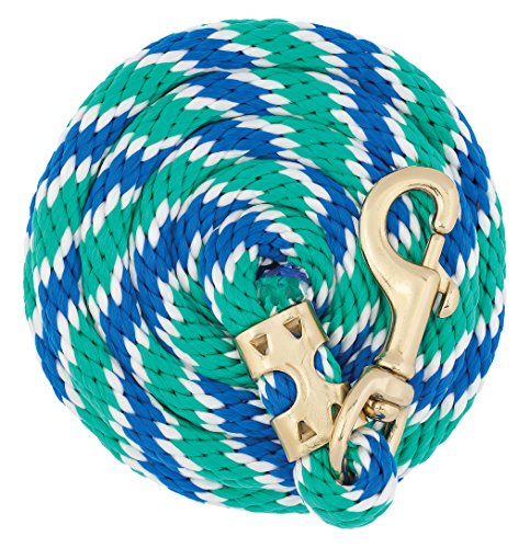 Image of Weaver Equine Performance Lead Rope, Lime Zest, 8' Horse Value Rope with Brass Plated 225 Snap, Soft Comfort Grip, Barn Horse Tack for Daily Use