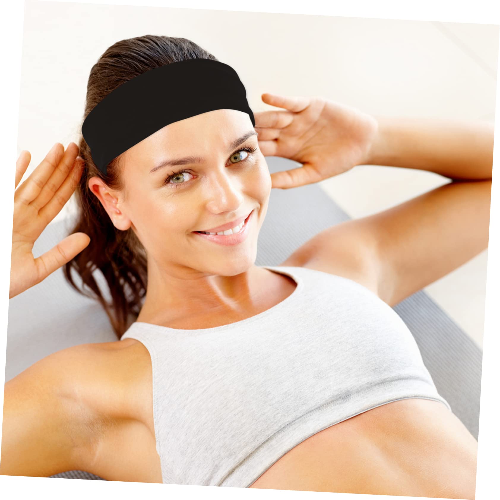 Happyyami 10pièces Bandeaux Élastiques Absorbants De Transpiration Lot de Tête Large pour Yoga Et Sports Accessoire Confortable Et Pratique pour Femmes Et Hommes