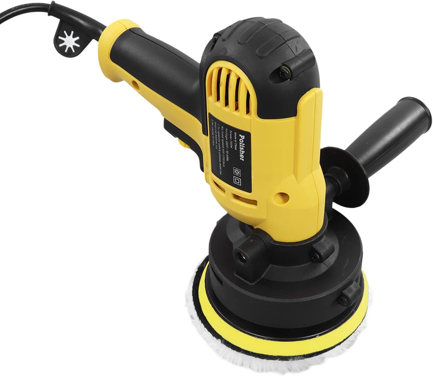 Car Polisher Electric Buffer 125mm 600‑3700RPM Set Kit for Metal Wood, with Waxing, Polishing Machine, Sanding and Glazing for Cars, Furniture, Floor, Sofa, Tile, Cabinet and