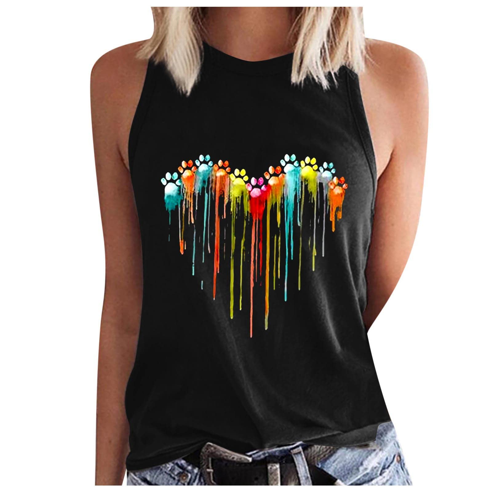 NUSGEAR 2024 Camisetas sin Manga Mujer Verano Moda Color sólido Camisola Casual Camisetas de Tirantes Cuello Redondo Deportivo Cómodo Fiesta Chaleco Tops Suelto Basic Shirt tee Camisa Playa