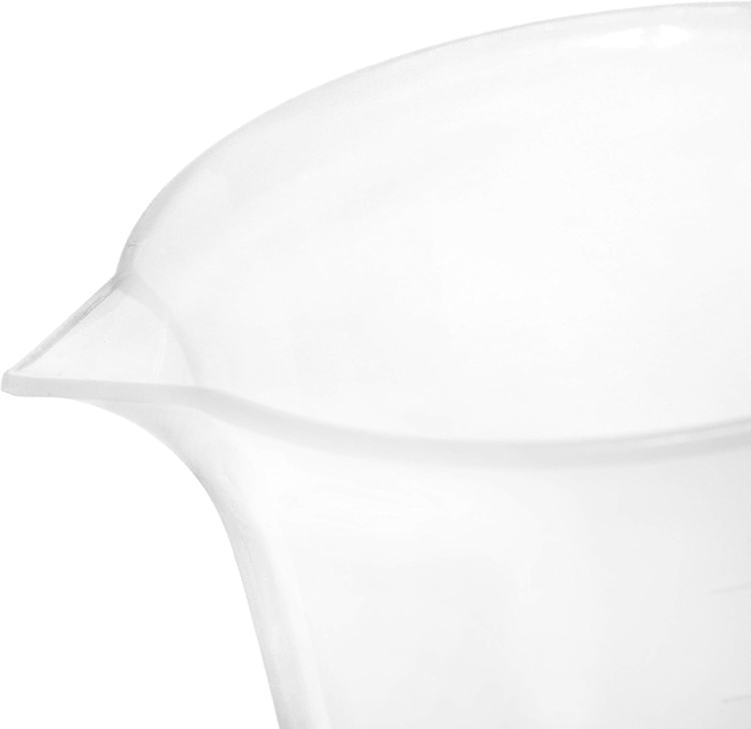 EISCO Plastic Pitcher, 2000mL (2L) - Molded Graduations - Chemical Resistant & Autoclavable Polypropylene - Measuring Jug (Pack of 2)