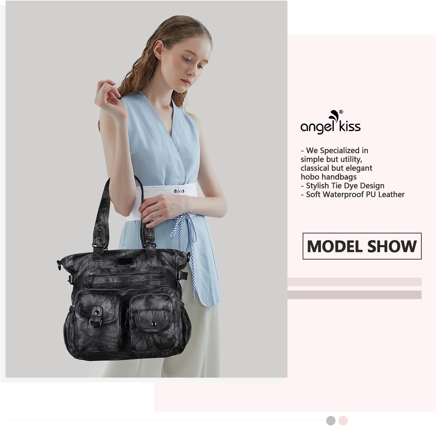 Angelkiss Purses and Handbag for Women Soft Leather Hobo Bags Satchel Shoulder Bags Ladies Tote Crossbody Bag | Purses, Handbag, Soft Leather, Ladies, Purses, Handbag - Image 4