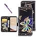 Galaxy S8 Samsung Galaxy S8 case ISADENSER Wallet Case with Card/Cash Slots [Kickstand] PU Leather Folio Flip Protective Case Cover for Samsung Galaxy S8 Ink Butterfly