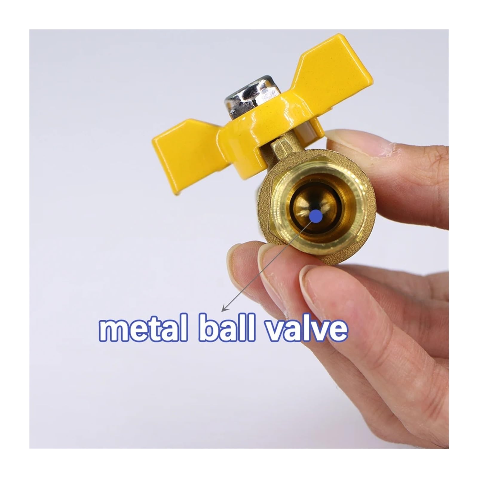 Adapter Węża Z Mosiężnym Zaworem Kulowym 1/2" | Mosiężny zawór odcinający 1/2" Szybkozłącze z końcówką do węża 16 mm(Male to Female)