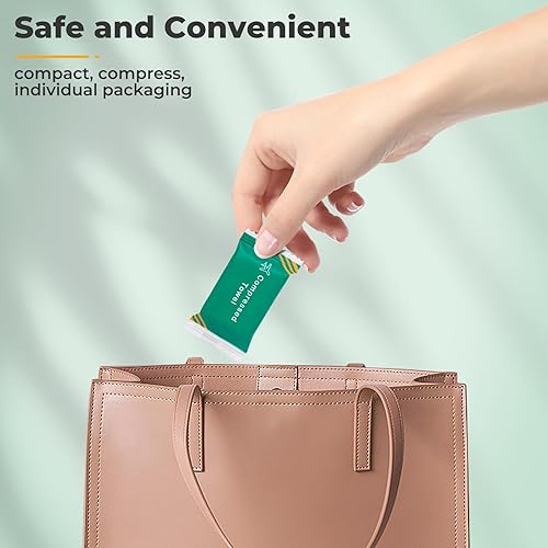 Miniatura 4 de 20 toallas comprimidas desechables de toallas comprimidas, toalla comprimida desechable para la cara, paño portátil para limpiar las manos, pañuelo