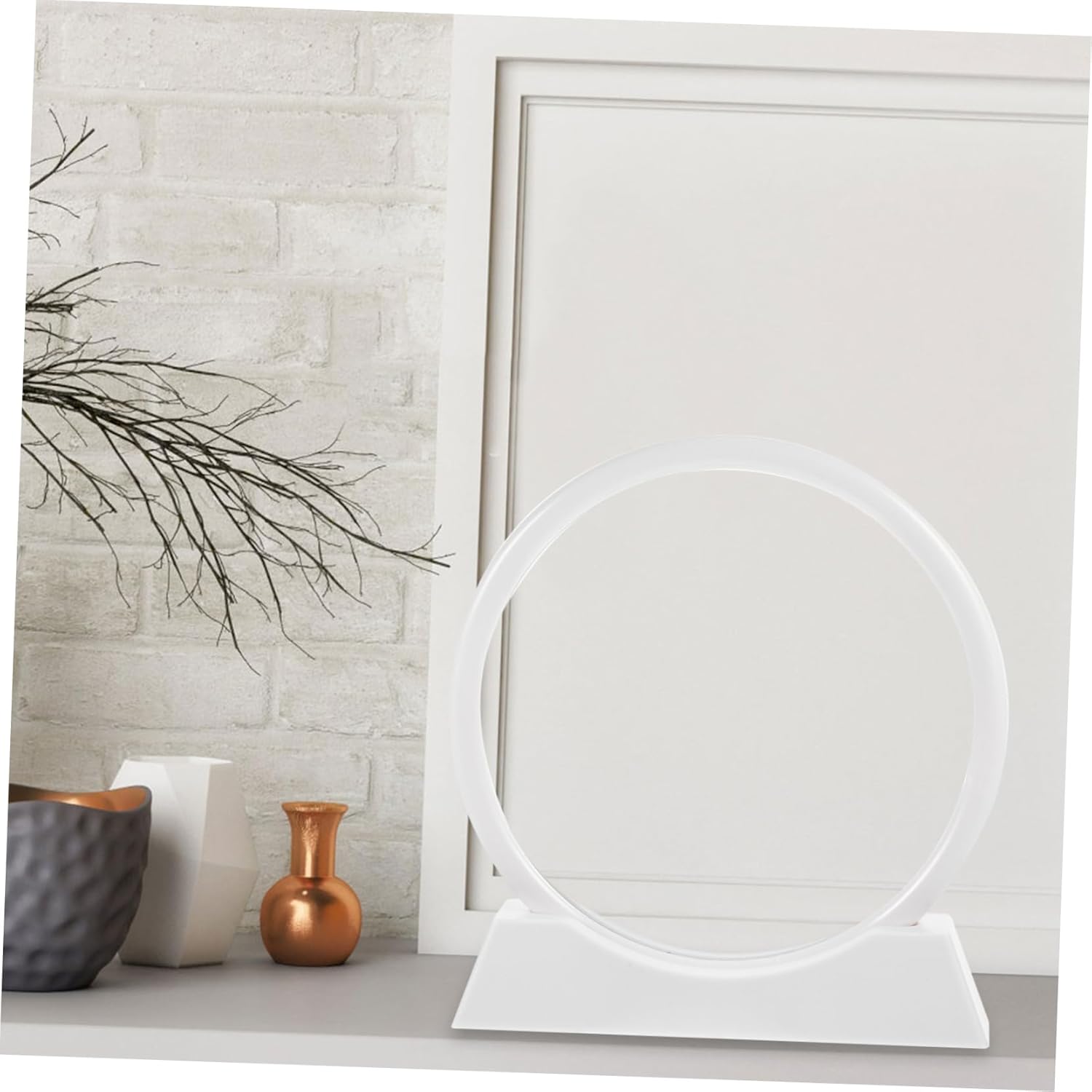 Abaodam DIY Moving Sand Art Picture Kit Round Frame Flowing Sand Decoration for Desk Relaxation and Home Bedroom Living Decor