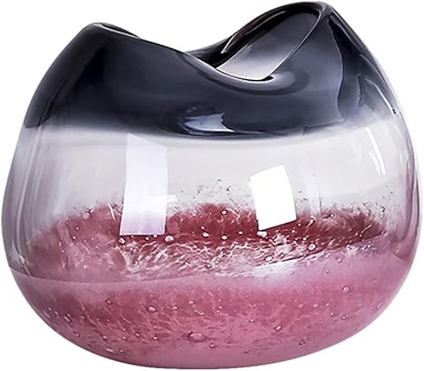 Amazon 花瓶 ガラス 花瓶 ピンクの花瓶ガラス 創造的なシンプルな花瓶 リビングルームのテーブルの装飾アート装飾 書斎の装飾 ホリデーギフト Color Pink Size 17 14cm 花器 インテリアボウル オンライン通販