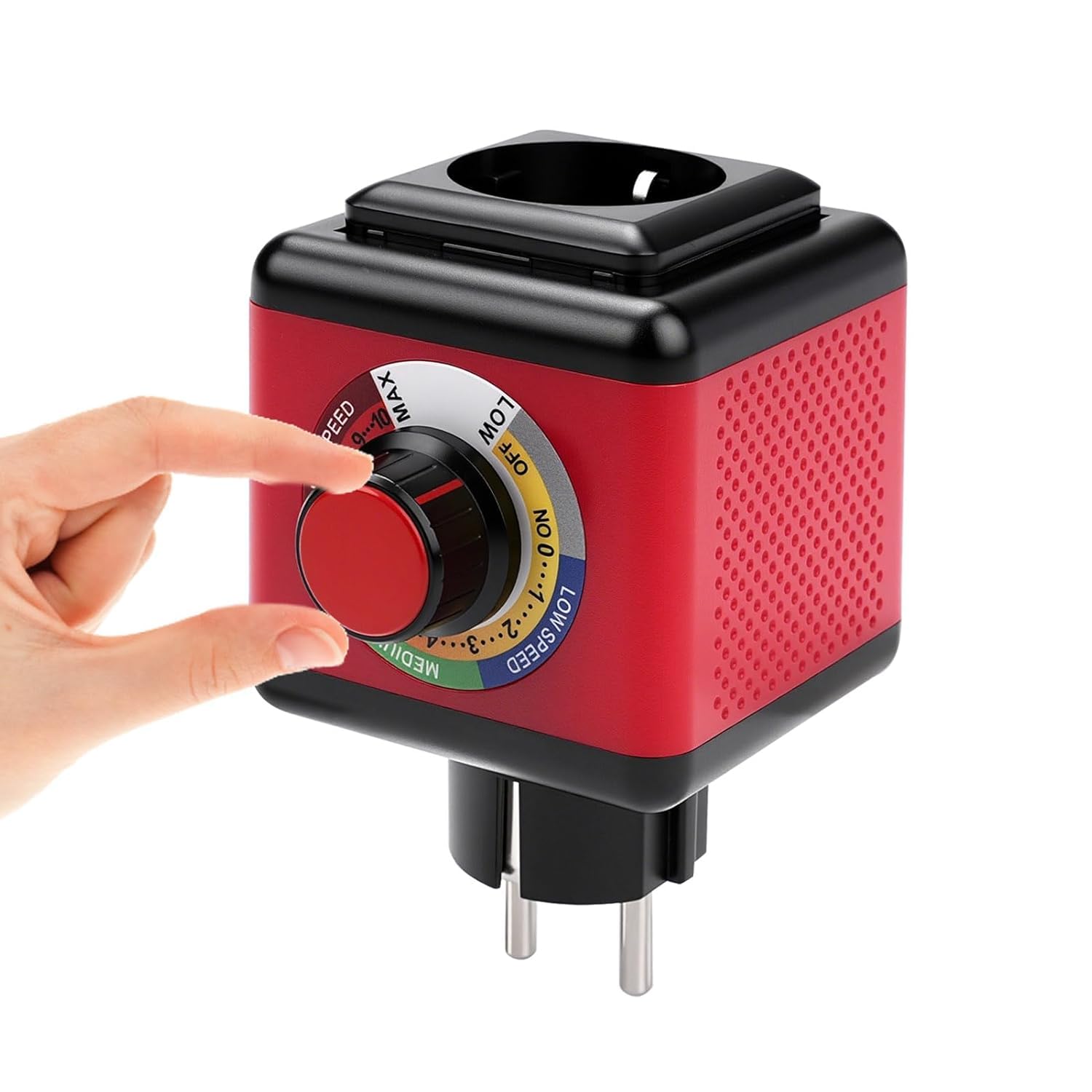 Variateur de Vitesse pour Moteur 220V, Régulateur de Tension 220V 2000W (charge résistive) 600W (charge inductive) 10A Convtrôleur de Vitesse Continu pour Meuleuse d'angle/Souffleur/Ventilateur
