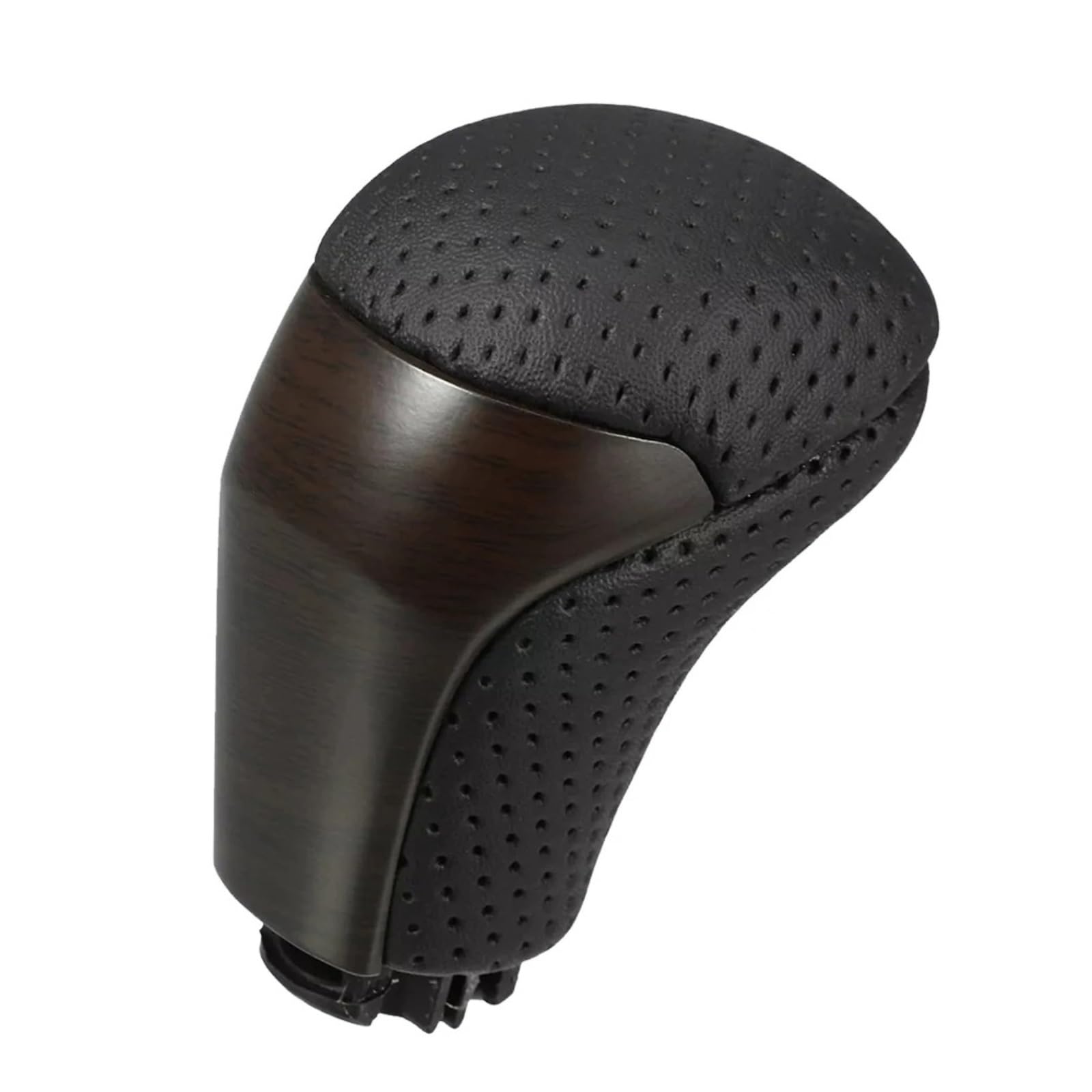 DWTNMEX Gear Shift Knob for Toyota for Highlander 2015-2019 Carbon Fiber Car Gear Lever Shift Knob Handle Head(Wood with Hole)