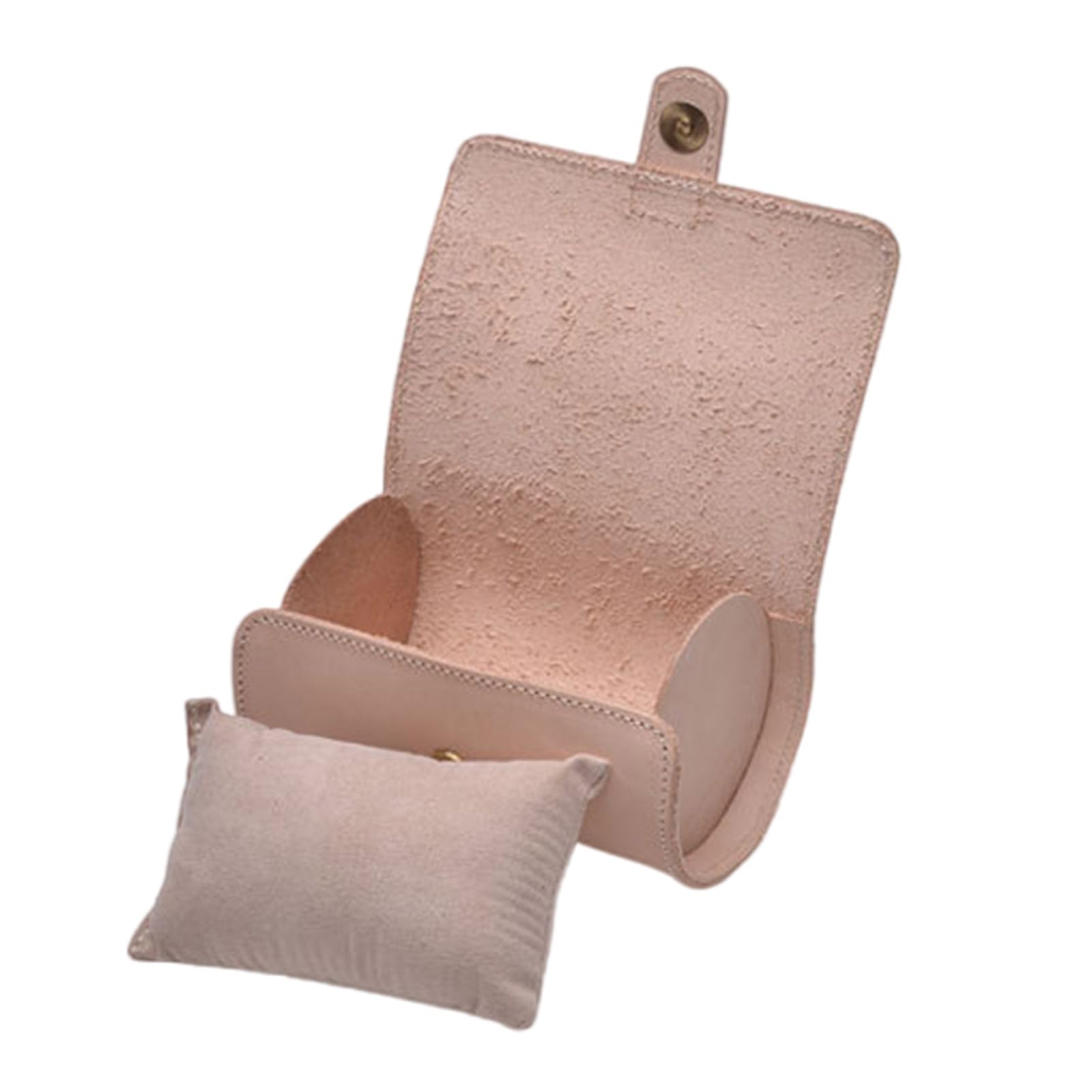 Elegante caja de exhibición de reloj de cuero con 2 ranuras, caja de presentación de reloj de pulsera, contenedor de almacenamiento práctico soporte de accesorios