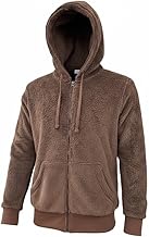 Crazy Age Men's and Women's Teddy Fur Jacket with Hood Fleece Jacket Plush with Kangaroo Pockets - Zip