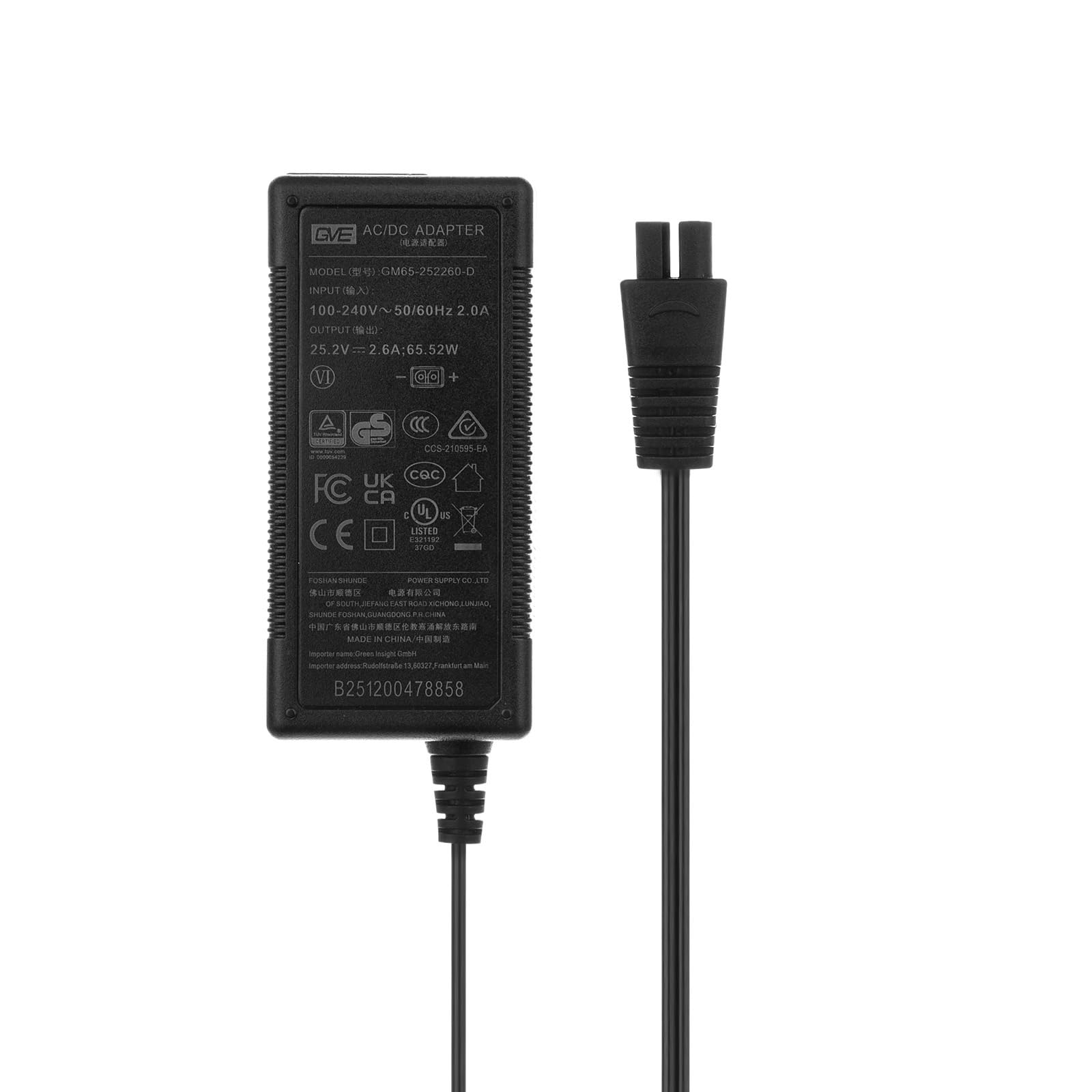 Photo 1 of 25.2V 2.6A Charger AC Adapter GM65-252260-D for WYBOT C1 Pro C1 MAX Robotic Pool Vacuum Cleaner